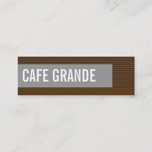 Customizable business cards > cafe grande [chocolate : grey]