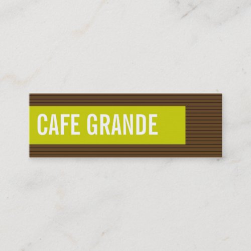 business cards > cafe grande [chocolate : lime]