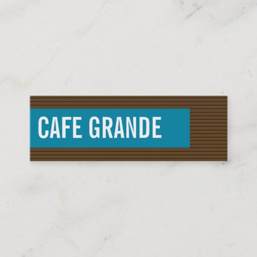 business cards > cafe grande [chocolate : teal]