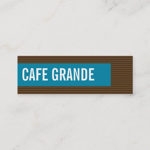 Customizable business cards > cafe grande [chocolate : teal]