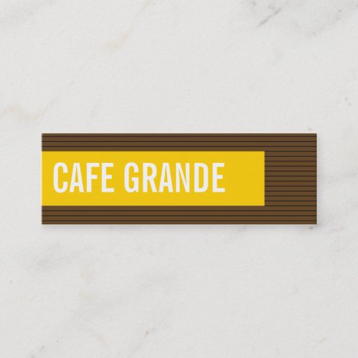 Customizable business cards > cafe grande [chocolate : yellow]