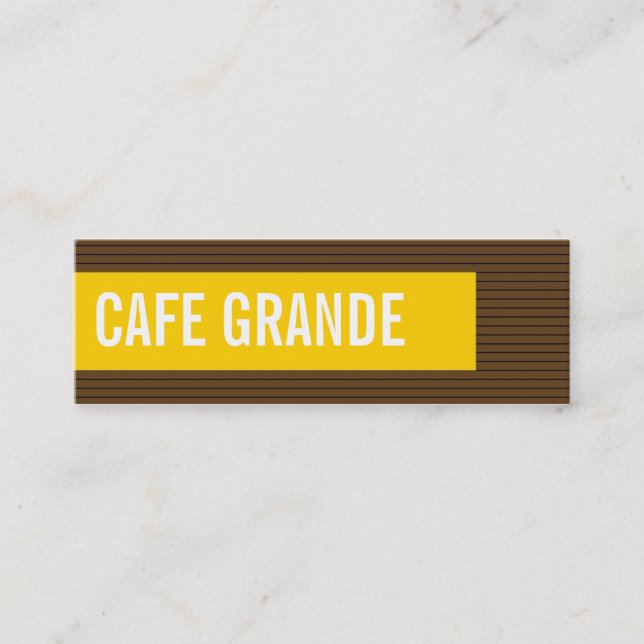 business cards > cafe grande [chocolate : yellow] (Front)