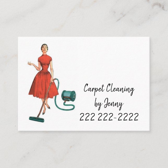 Business Cards, Carpet Cleaning Business Card (Front)