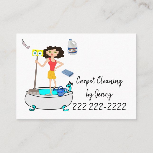 Business Cards, Carpet Cleaning Card (Front)