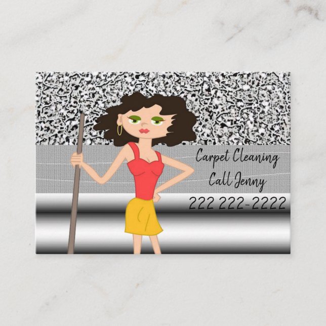 Business Cards, Carpet Cleaning Services Card (Front)