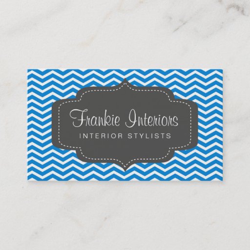 Customizable business cards > chevron2 [charcoal:blue]