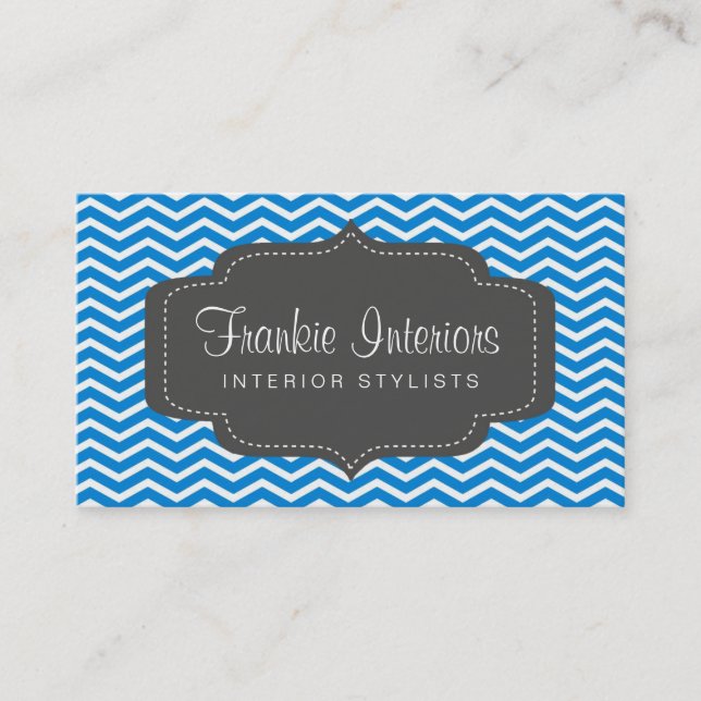 business cards > chevron2 [charcoal:blue] (Front)