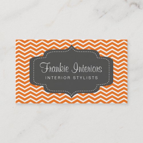 business cards > chevron2 [charcoal:orange]