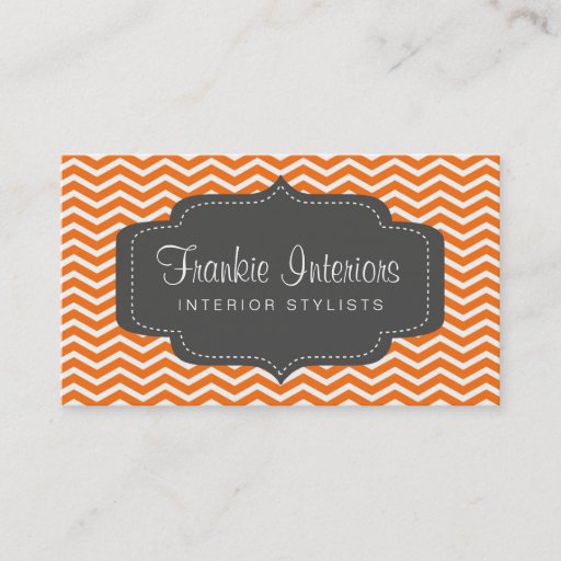 Customizable business cards > chevron2 [charcoal:orange]