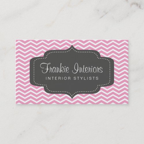 business cards > chevron2 [charcoal:pink]