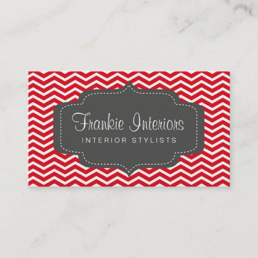 Customizable business cards > chevron2 [charcoal:red]