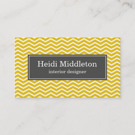 Customizable business cards > chevron [charcoal:yellow]