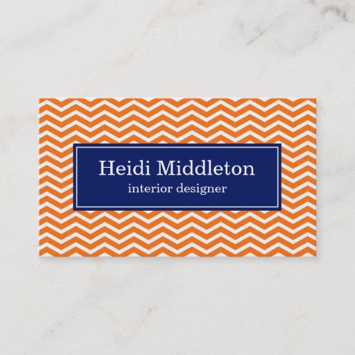 Customizable business cards > chevron [orange:navy]