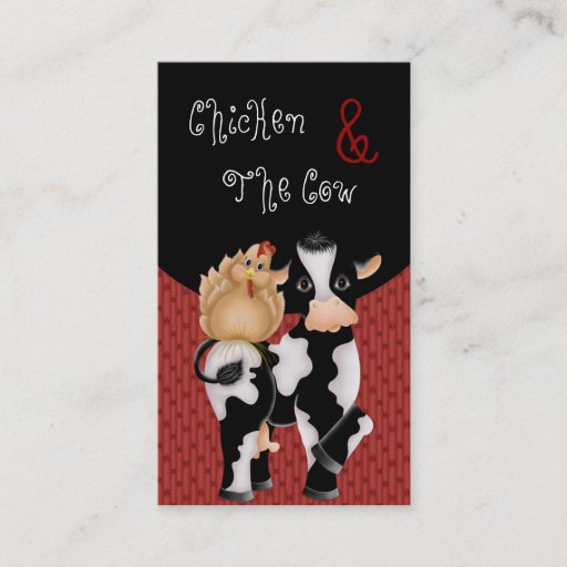 Customizable Business Cards :: Chicken & The Cow Country