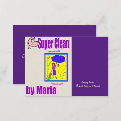 Business Cards Cleaning Lady  Business Card