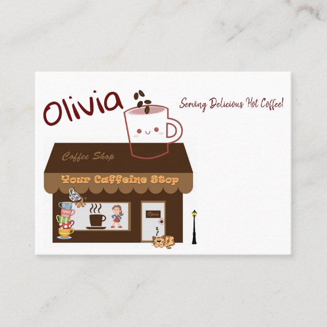 Business Cards, Coffee Shop Bakery Card (Front)
