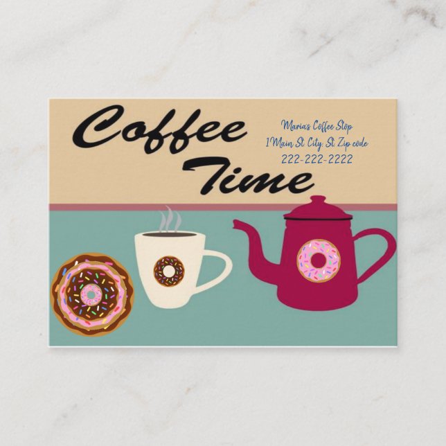 Business Cards, Coffee Shop Business Cards (Front)
