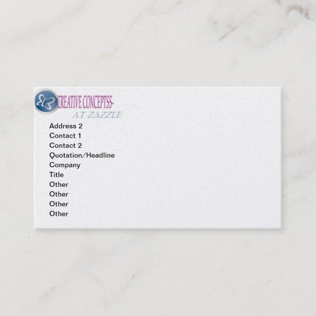 BUSINESS CARDS CREATE YOUR OWN PERSONAL OR BUSINES (Front)