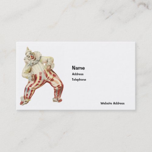 BUSINESS CARDS - CUSTOMIZABLE - CLOWN - VICTORIAN