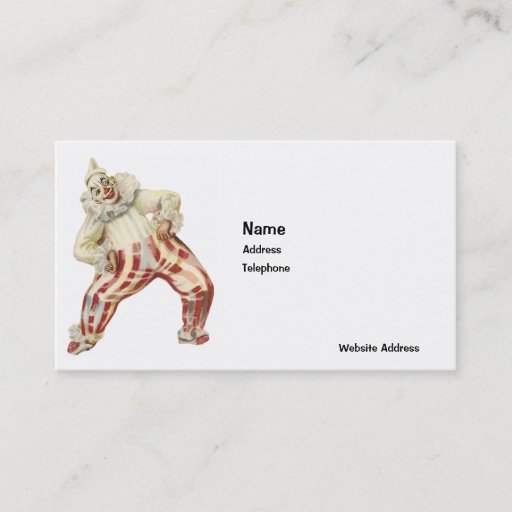 Customizable BUSINESS CARDS - CUSTOMIZABLE - CLOWN - VICTORIAN