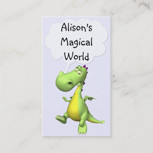 Customizable Business Cards :: Fantasy Whimsical Flying Dragon