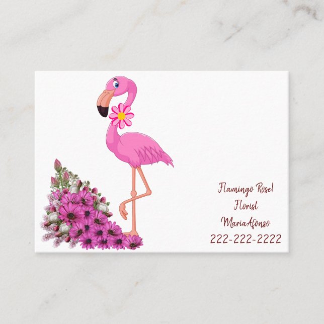 Business Cards, Florist Flamingo  Business Cards (Front)