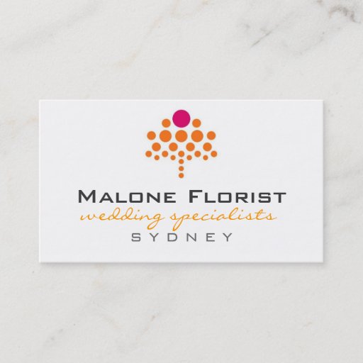 Customizable business cards > florist  [pink : orange]