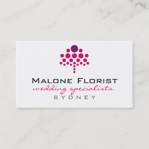 business cards > florist  [purple : pink]