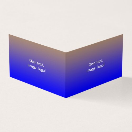 Business Cards Folded Book H Gold tone_ Royal Blue