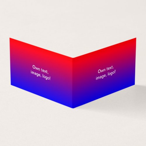 Business Cards Folded Book H Red _ Royal Blue