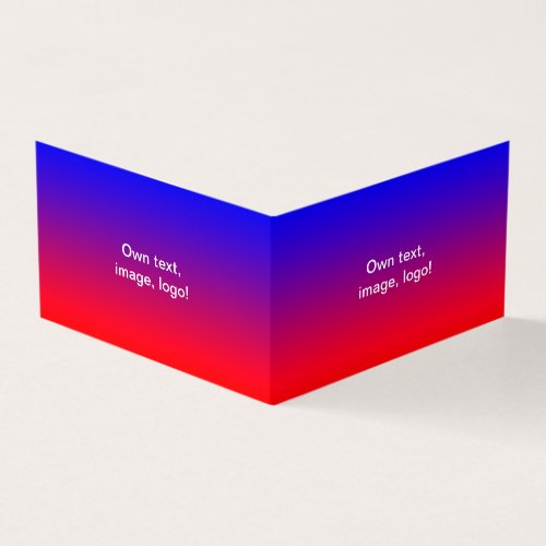 Business Cards Folded Book H Royal Blue _ Red