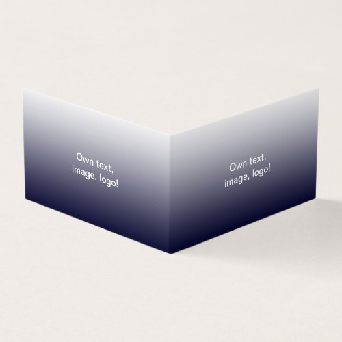 Business Cards Folded Book H White _ Dark Blue