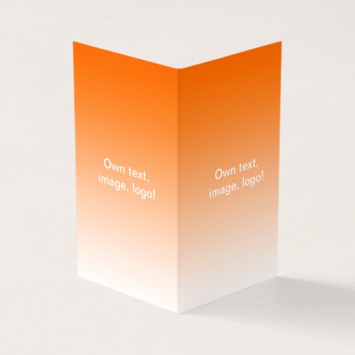 Business Cards Folded Book V Orange _ White