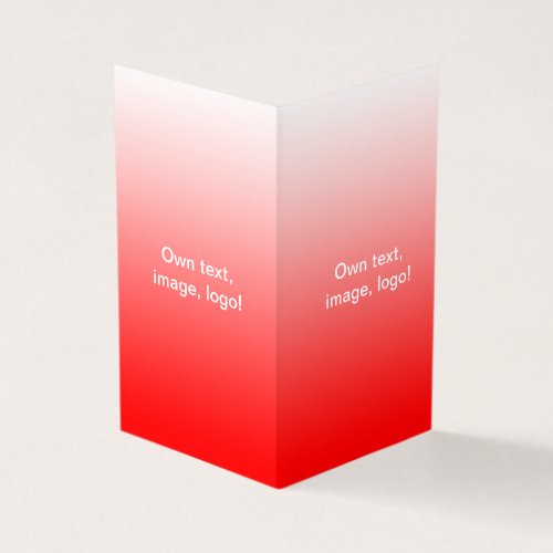 Business Cards Folded Book V White _ Red