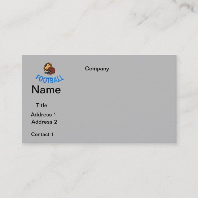 BUSINESS cards FOOTBALL DESIGN (Front)