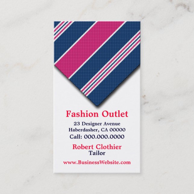 Business Cards For Clothier Mens Fashion (Front)