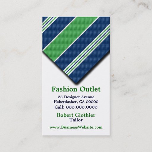 Customizable Business Cards For Clothier Mens Suits