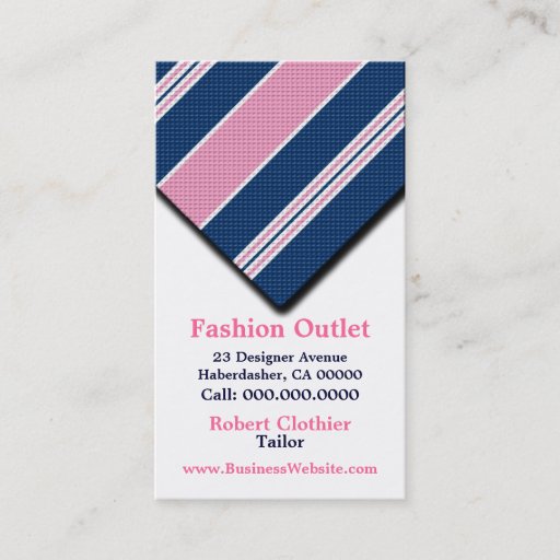 Customizable Business Cards For Clothier Menswear