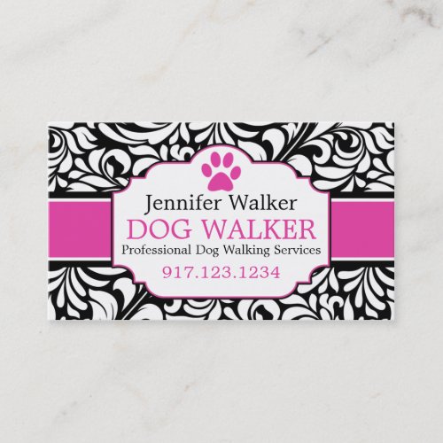 Business Cards For Dog Walkers | Dog Groomer
