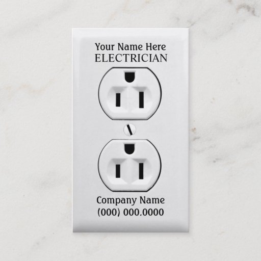 Customizable Business Cards For Electricians