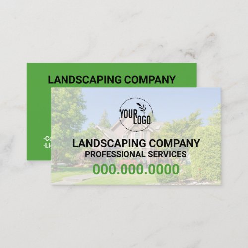 Business Cards For Landscaping With Photo
