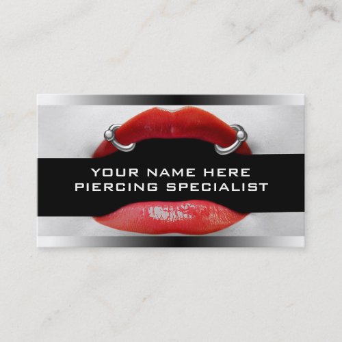 Business Cards For Lip Piercing   Body Piercing