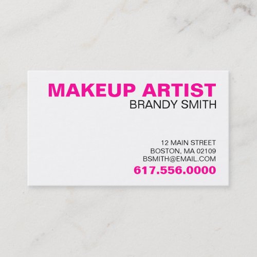 Business Cards For Makeup Artists