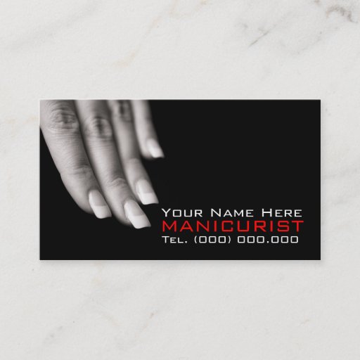 Customizable Business Cards For Nail Salons