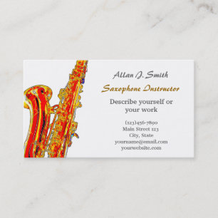 Business cards for saxophonists