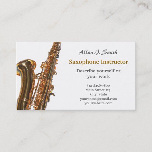 Business cards for saxophonists