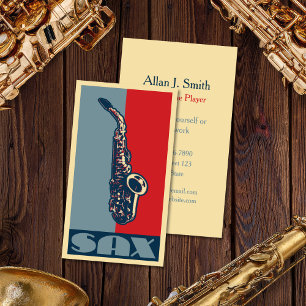 Business cards for saxophonists