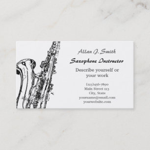 Business cards for saxophonists
