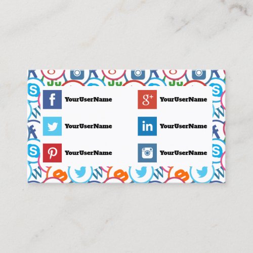 Business Cards for social media expert