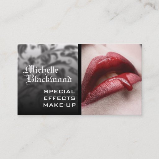 Customizable Business Cards For Special Effects Make-Up Artists